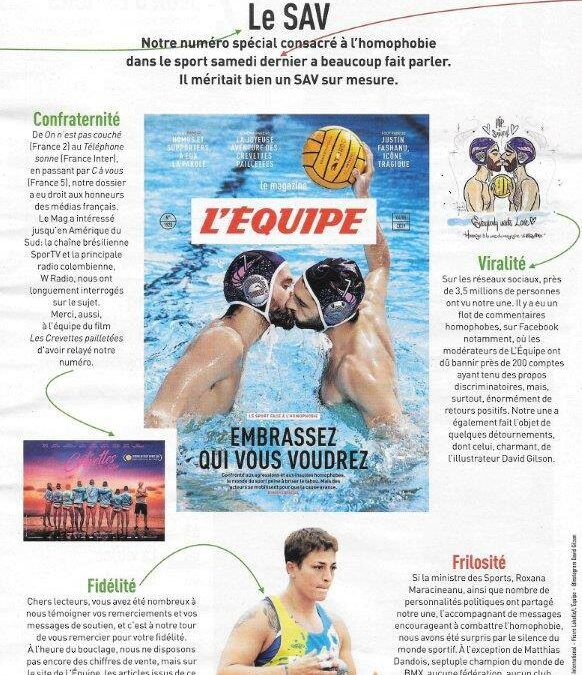 L’Equipe Edition Spéciale sur l’Homophobie dans le Sport